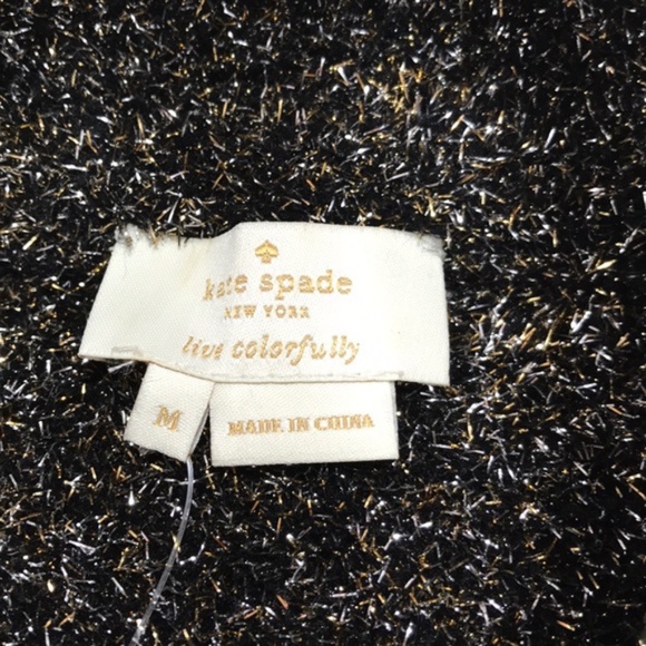 KATE SPADE NEW YORK metallic fuzzy sweater - Picture 5 of 7